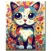 Murakami Style Cat Painting by Numbers